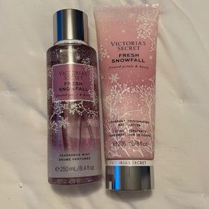 Fresh Snowfall fragance mist + body lotion